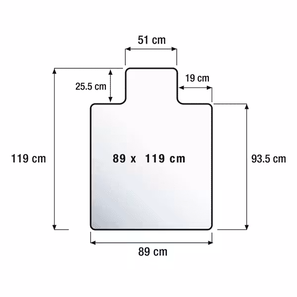 Chair Mat Polycarbonate with Lip
