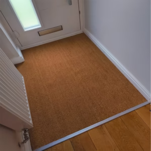 Premium Coir Roll in Doorway with Threshold Strip