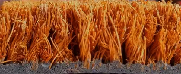 Premium Coir Roll Matting - Rust 3 Rust Coir Side Profile