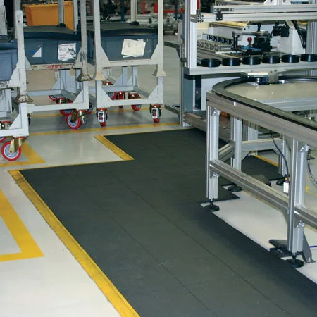 Anti Fatigue Tiles Fitting Around Machinery