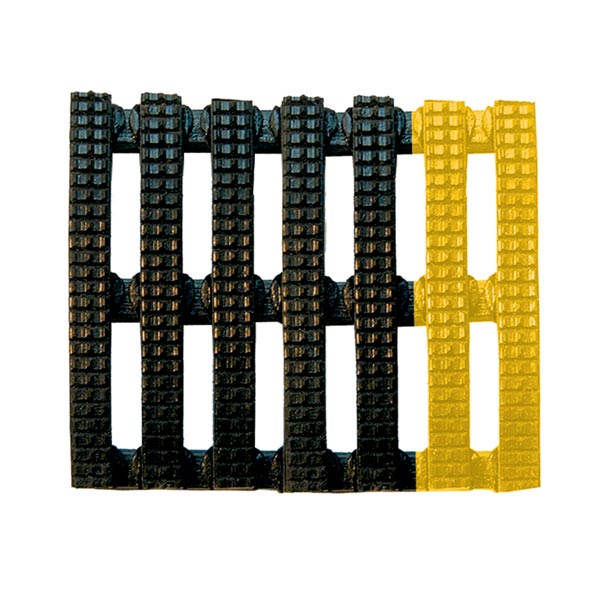 Trusted Mats Vynagrip Heavy Duty Anti-Slip Roll Matting - Black With Yellow Borders, Full Roll, 60 X 1000cm