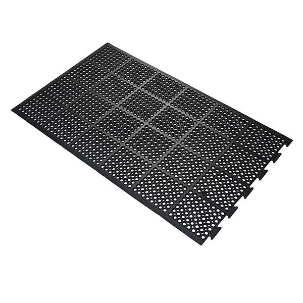 Connector Oil & Grease Resistant Rubber Mats - Connectors on One Short Side