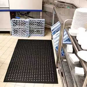 Wet or Dry Area Anti-Fatigue Mats 1 Anti-Fatigue Mats with holes in wet area
