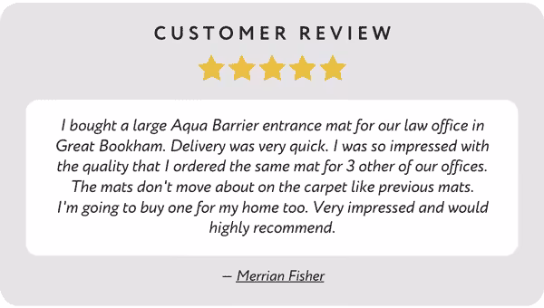 Aqua Barrier Heavy Duty Entrance Mat 6 5 star review Aqua Barrier Entrance Mats