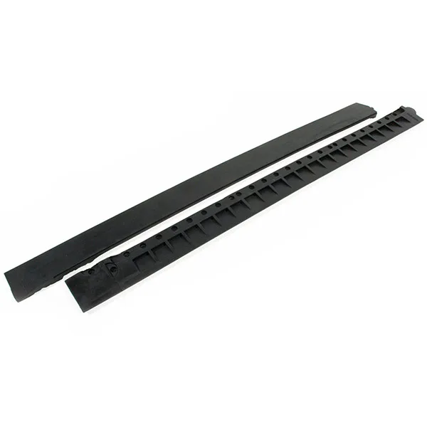 Interlock Flow Through Rubber Tiles Female Edge Black
