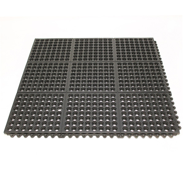 Interlock Flow Rubber Tiles & Edges - Flow Through Tile 90 x 90cm
