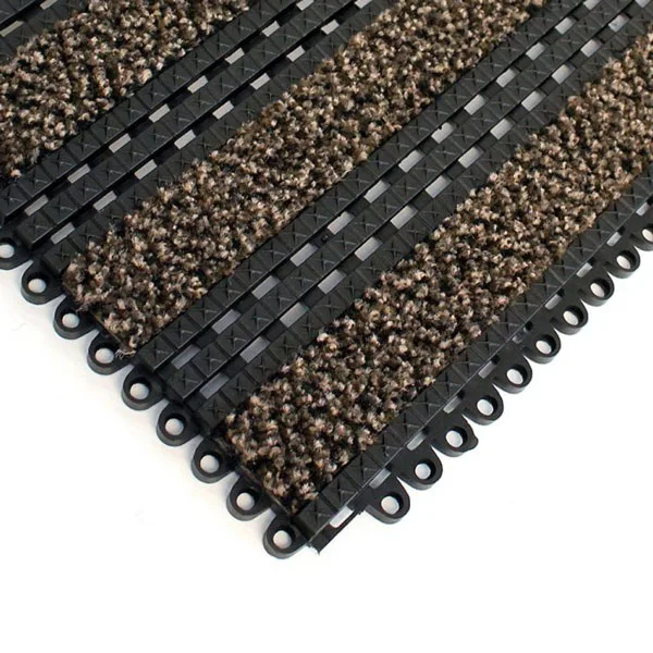 PT-Brown Premier Track Modular Entrance Matting Brown Open