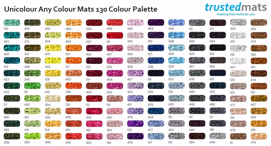Unicolour Any Colour 130 Colour Palette