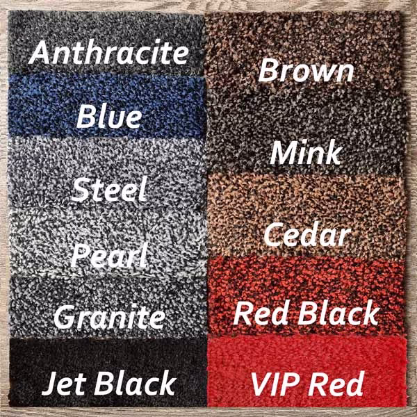 Shades Custom Heavy Duty Mats Colour Swatches