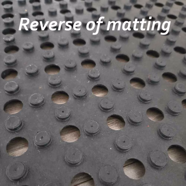 Drainable Rubber Roll Matting Reverse Labelled