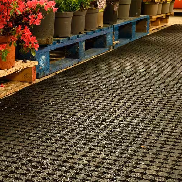 DRR-Drainable-Rubber-Roll-Garden-Centre Drainable Rubber Roll Matting Wet Area