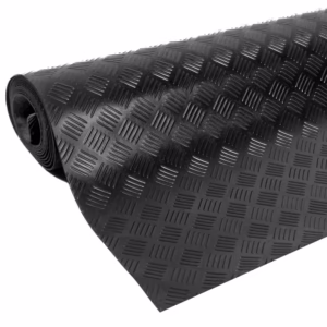CPRR5 Chequer Plate Rubber Roll Five Bar Close Up