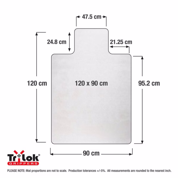 Chair Mat PVC Lipped TrYlok Size