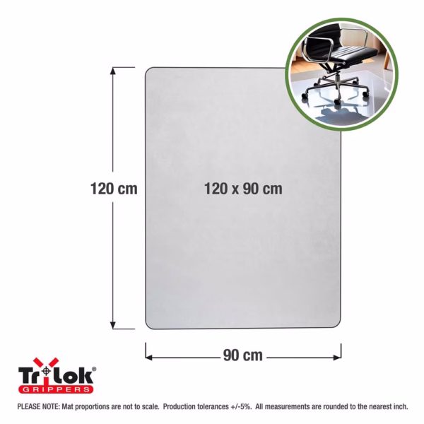 Chair Mat PVC Rectangular TrYlok 90x120
