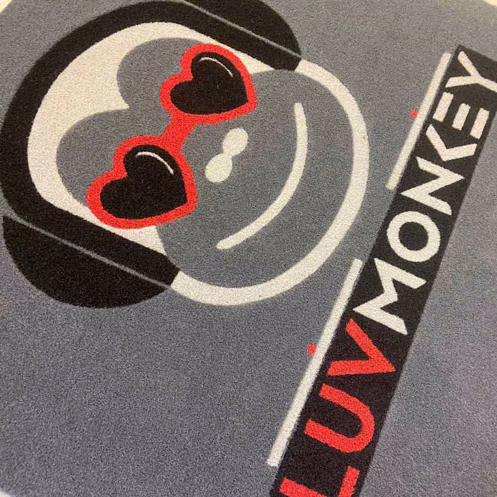 Synthetic Coir Logo Mat Luv Monkey