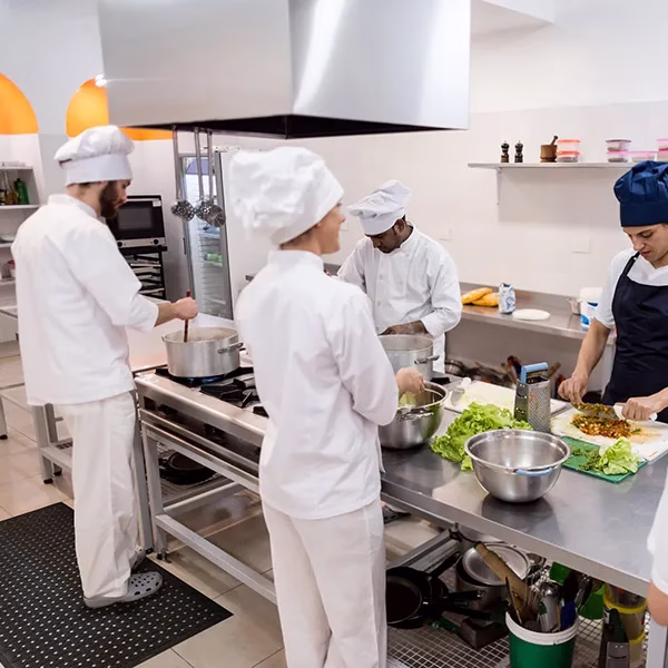 kitchen with anti fatigue matting