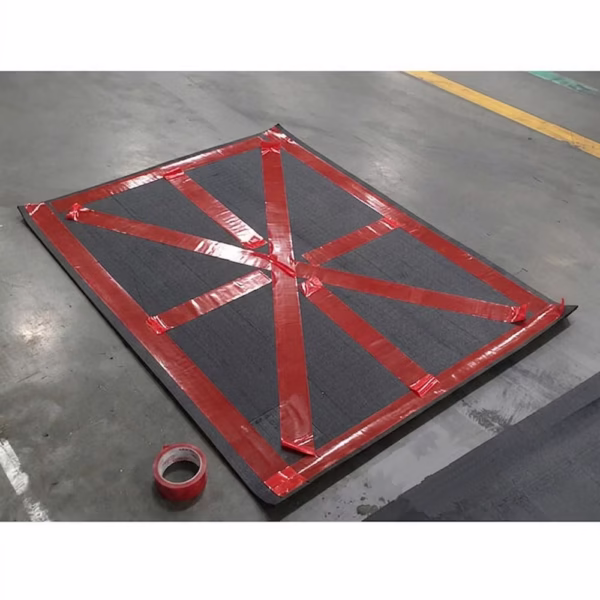 WPF-Waterhog-Plus-Forklift-Mats-Red-Tape-on-Reverse Double Sided Matting Tape on Reverse of Mats