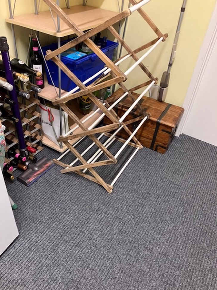 matting in kitchen storage area
