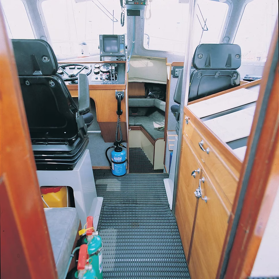 matting on boat