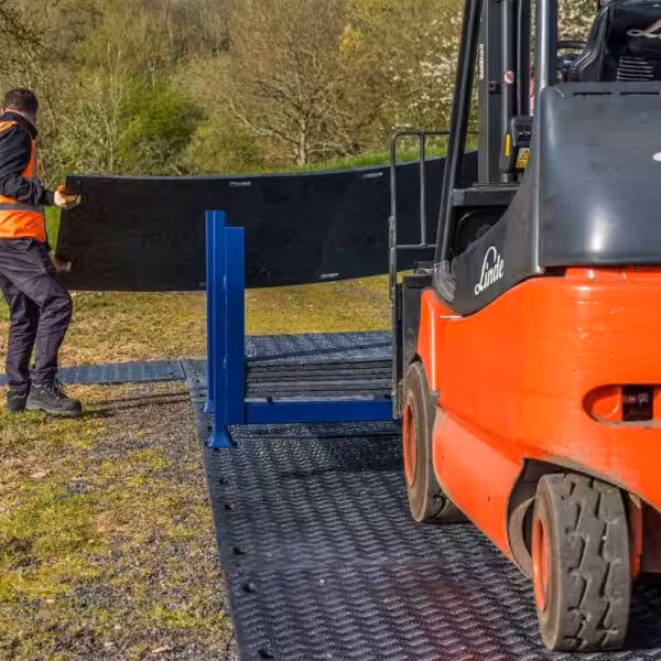GS-100-GroundShield-MaxLoad-100-Forklift-Installation GroundShield MaxLoad 100 Ground Protection Mat Installation