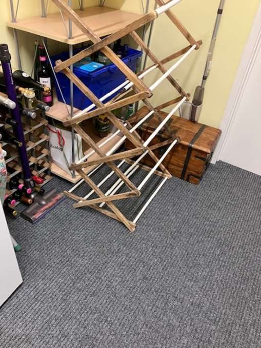 matting in home kitchen storage area
